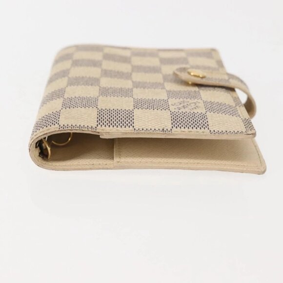 LOUIS VUITTON Damier Azur Agenda PM Day Planner Cover R20706 LV Auth 145793 - Picture 5 of 16